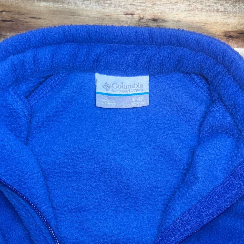 Columbia Baby 6-12 Mo Blue Full Zip Fleece Jacket - Picture 5 of 8